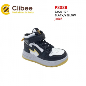 Clibee Apa-P808B black-yellow (демі) кросівки дитячі