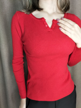 No Brand 429-1 red (демі) светр жіночі