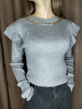 No Brand 1431 grey (деми) свитер женские
