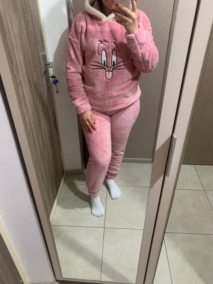 No Brand 188 pink (зима) пижама женские