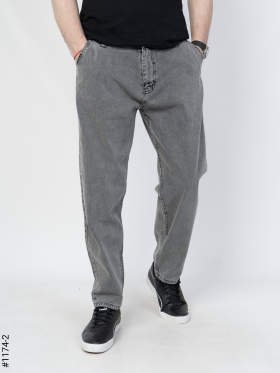No Brand 1174 grey (деми) джинсы мужские