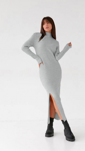 No Brand 205 grey (зима) платье женские
