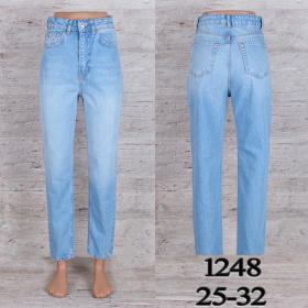 No Brand 1248 l.blue (деми) джинсы женские