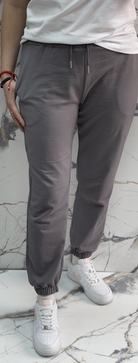 No Brand 4595 grey (деми) штаны спорт женские