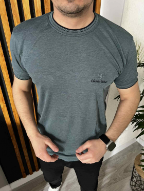 No Brand 33762 grey (лето) футболка мужские