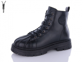 No Brand 2277 black (деми) ботинки мужские