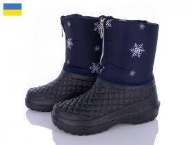 No Brand 011 сніжинка синій (зима) чоботи жіночі