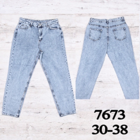 No Brand 7673 l.blue (деми) джинсы женские