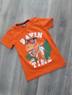 No Brand 9886 orange (літо) футболка дитяча