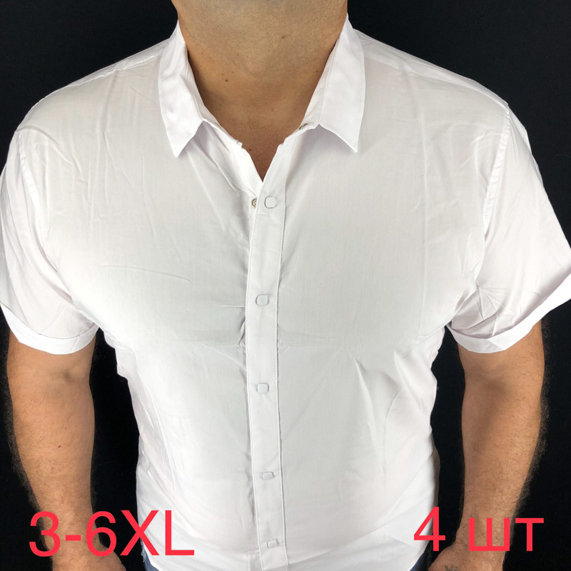 No Brand P010 white (літо) сорочка чоловіча