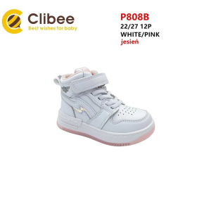 Clibee Apa-P808B white-pink (демі) кросівки дитячі