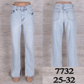 No Brand 7732 l.blue (деми) джинсы женские