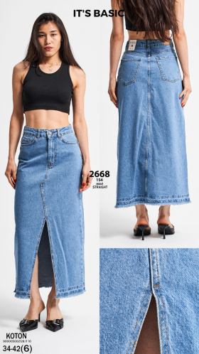 No Brand 2668 blue (лето) юбка женские