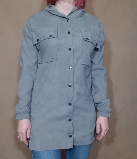 No Brand 1478 grey (зима) сорочка жіночі