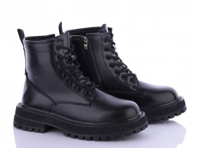 Violeta 197-83 black (зима) ботинки женские
