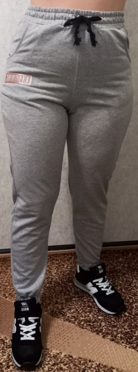 No Brand 0135 grey (деми) штаны спорт женские