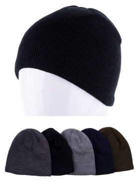No Brand 06 шапка однотонна фліс мікс (зима) шапка чоловіча