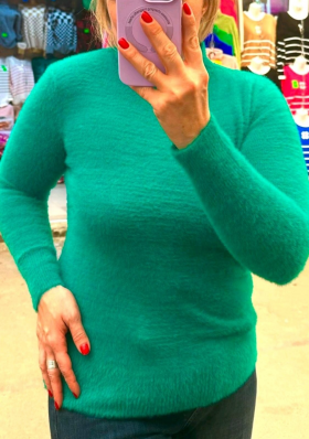 No Brand 26359 green (демі) светр жіночі