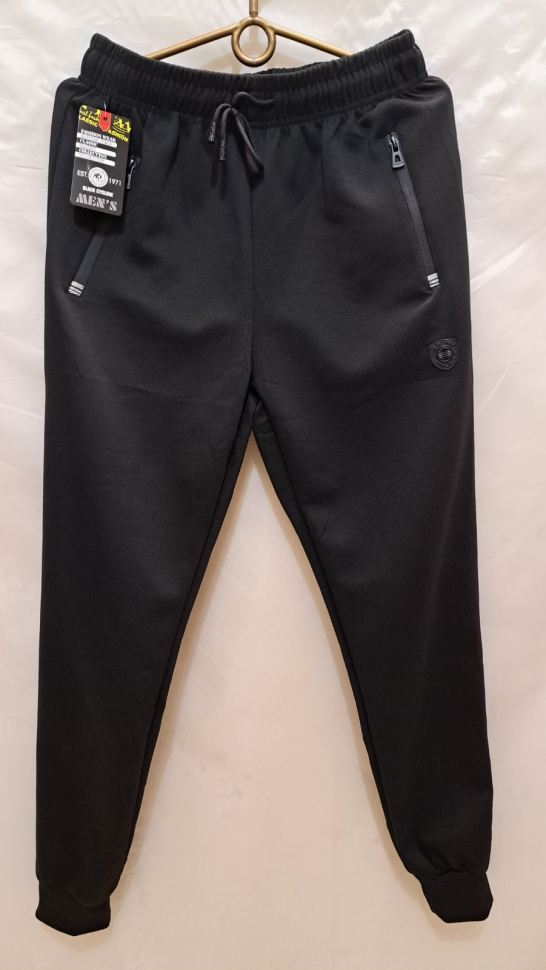 No Brand 7306 black (деми) штаны спорт мужские