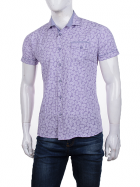 No Brand 0601 l.purple (лето) рубашка мужские
