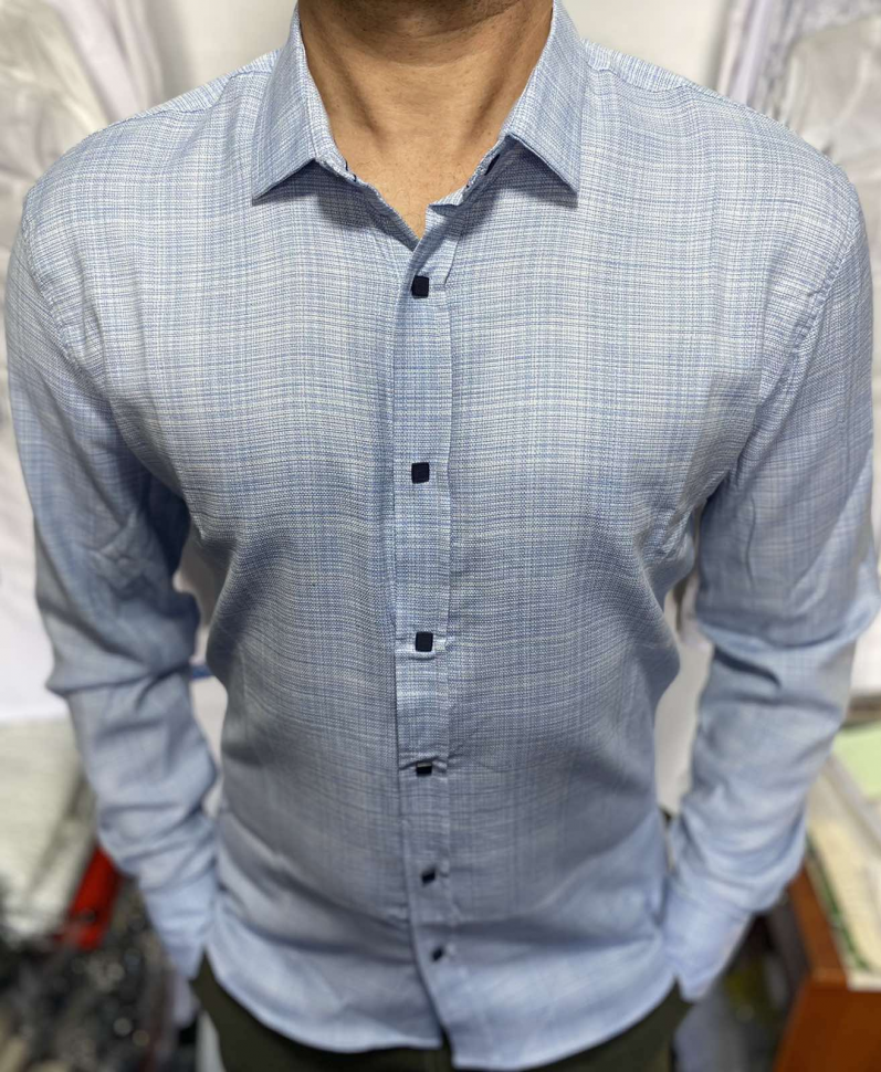 No Brand S2969 l.blue (деми) рубашка мужские