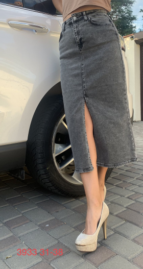 No Brand 3933 grey (деми) юбка женские