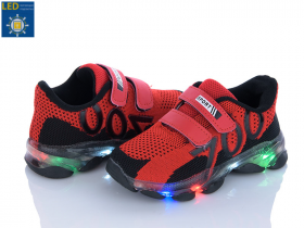 Fzd LC019-12 red-black LED (демі) кросівки дитячі