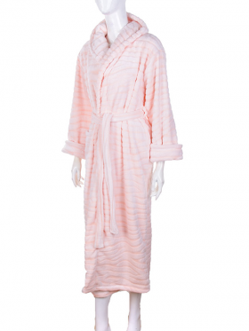 No Brand X05 (05063) полоса pink ЗНИЖКА (зима) жіночі халат
