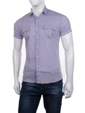No Brand 0531 l.purple (лето) рубашка мужские