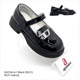 Apawwa Apa-GL876U-A-1 black (лето) туфли детские
