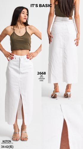 No Brand 2668 white (лето) юбка женские