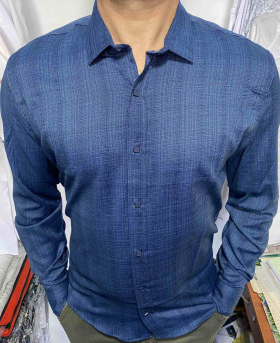 No Brand S2970 blue (деми) рубашка мужские