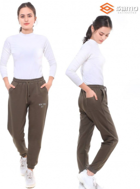 No Brand 0038 khaki (деми) штаны спорт женские