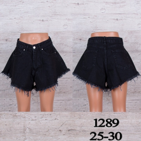 No Brand 1289 black (лето) шорты женские