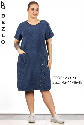 No Brand 23671 blue (лето) платье женские