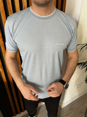 No Brand 33767 grey (лето) футболка мужские