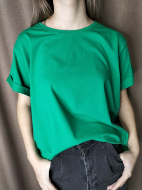 No Brand 4022 green (лето) футболка женские