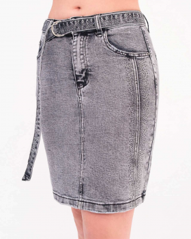 No Brand 1884 grey (лето) юбка женские