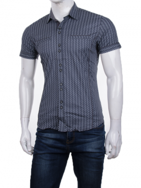 No Brand 0162 grey (літо) сорочка чоловіча