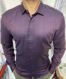 No Brand S2971 purple (демі) сорочка чоловіча