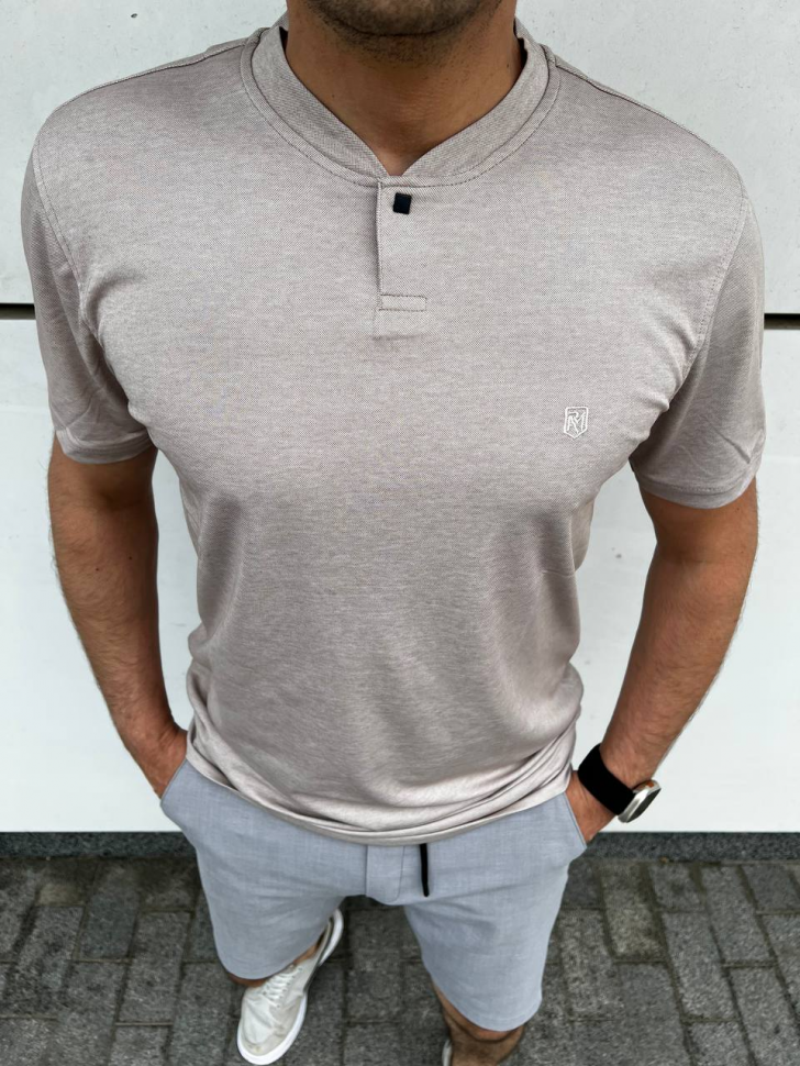 No Brand 1819 grey (лето) футболка мужские