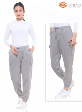 No Brand 0083 grey (деми) штаны спорт женские