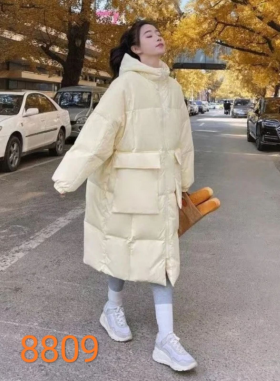 No Brand 8809 l.beige (зима) куртка женские