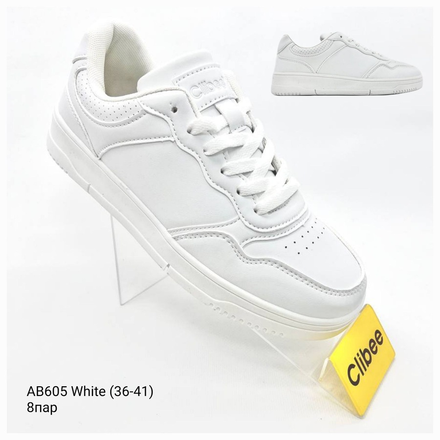 Clibee Apa-AB605 white (демі) кросівки 