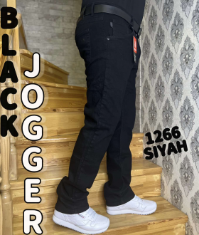 No Brand 1266 black (деми) джинсы мужские