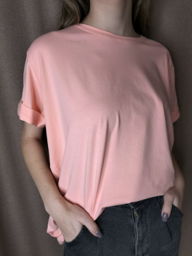 No Brand 4022 peach (лето) футболка женские