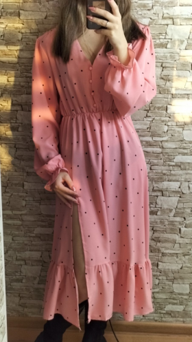 No Brand 659 pink (деми) платье женские
