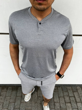 No Brand 1821 grey (лето) футболка мужские
