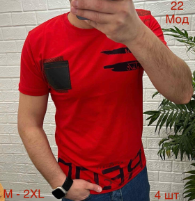 No Brand 22 red (лето) футболка мужские