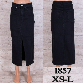 No Brand 1857 black (лето) юбка женские